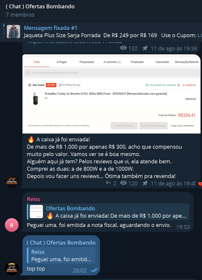 Caixa de mais de mil reais por 326